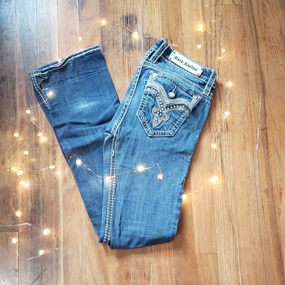 Size 29 Rock Revival Darcy Boot Cut Jeans!